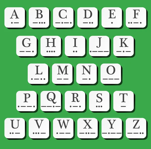 Alphabet avec code morse — Image vectorielle