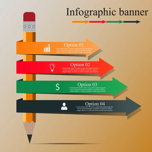 Bannière infographique moderne — Image vectorielle