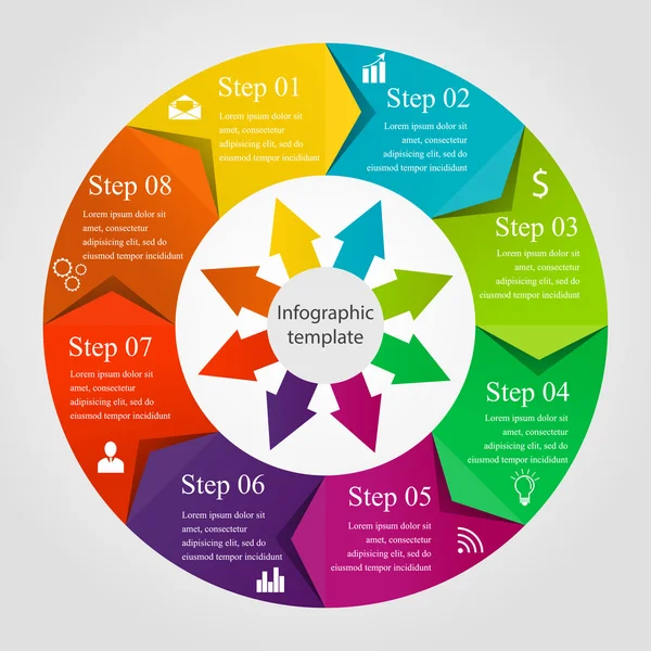 Infographic circle template — Διανυσματικό Αρχείο