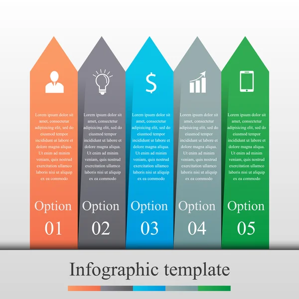 Nyilak infographic sablon — Stock Vector