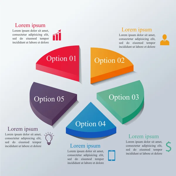 Isometric infographics options template — Stockvector