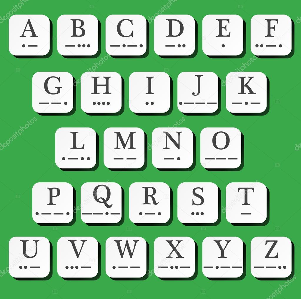 Alphabet with morse code