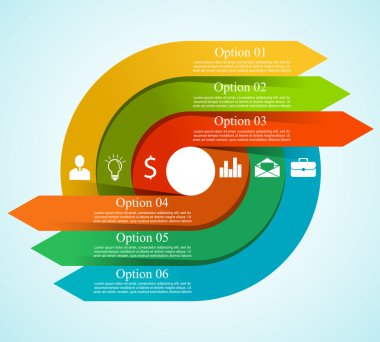 Infographic ok daire şablonu