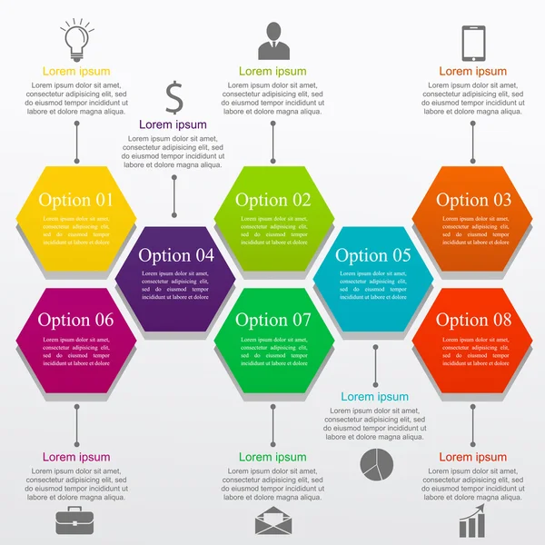 Modelo de negócio infográfico — Vetor de Stock