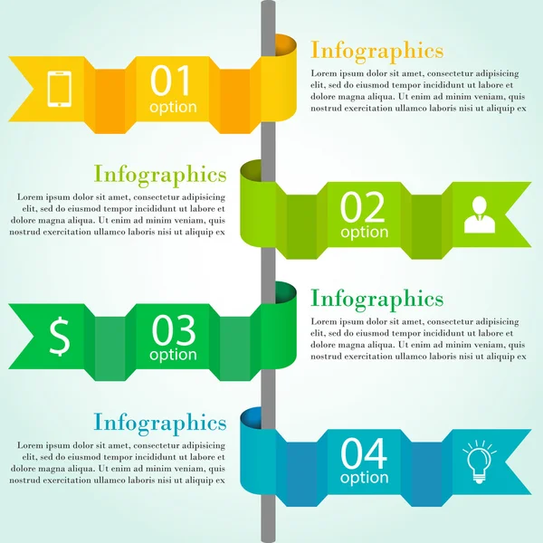 Infographic 리본 서식 파일 — 스톡 벡터