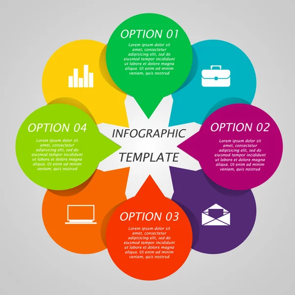 Bulle Discours Modèle d'infographie — Image vectorielle