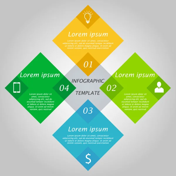 Sekskantinfografisk begrep – stockvektor