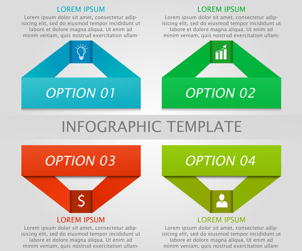 Инфографический геометрический шаблон
