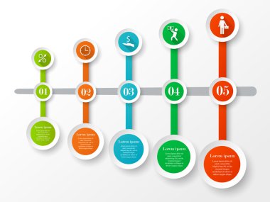 Infographic zaman çizelgesi kavramı