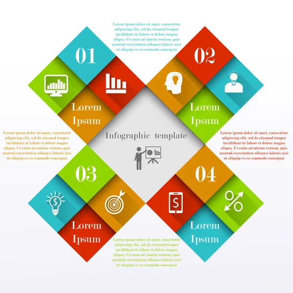 Infographic square template — Stock Vector