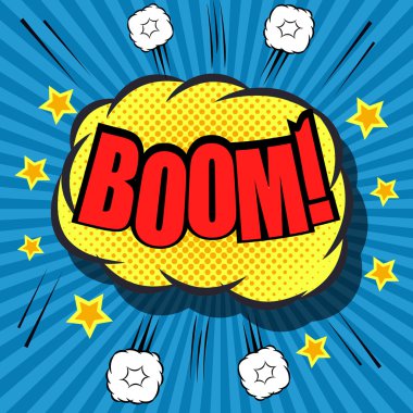 Boom komik kabarcık metin