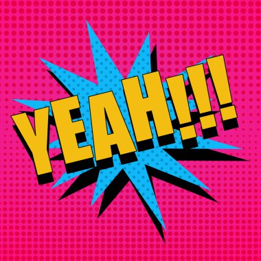 YEAH comic cartoon text