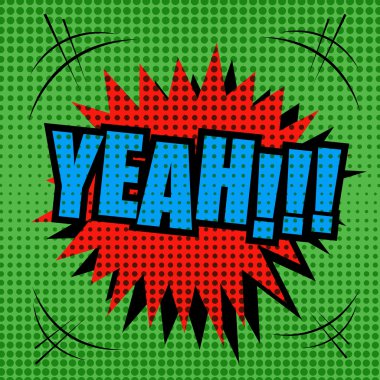 Evet komik kabarcık metin