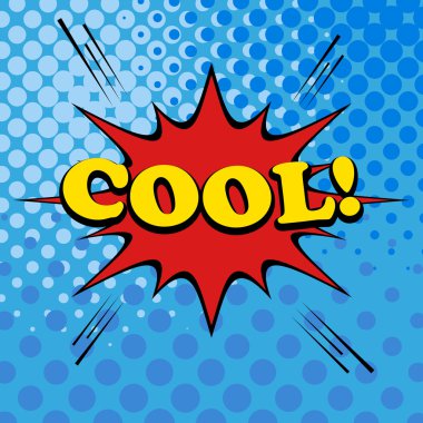 Komik kabarcık serin metin