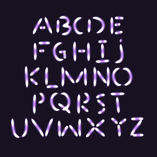 Flash light alphabet — Stock Vector