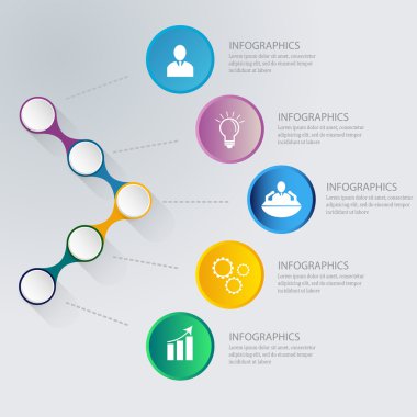soyut 3d Infographic