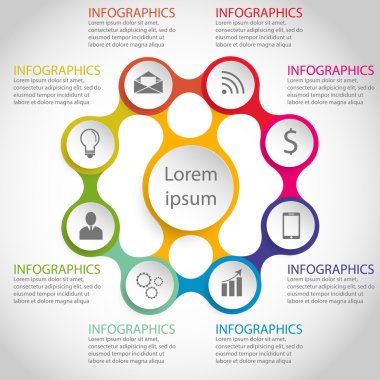soyut Infographic şablonu