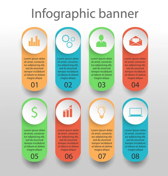 Banner de infográficos Moden — Vetor de Stock