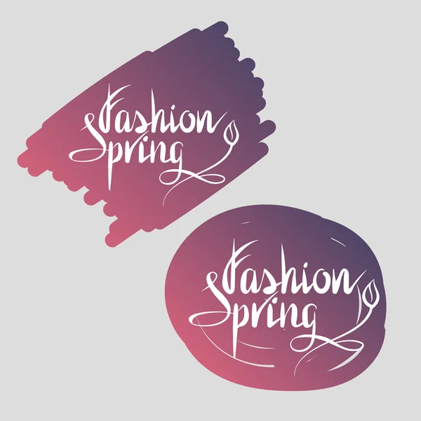 Vector illustration of fashion labels and drawings on fashion, holiday, spring. — Stok Vektör