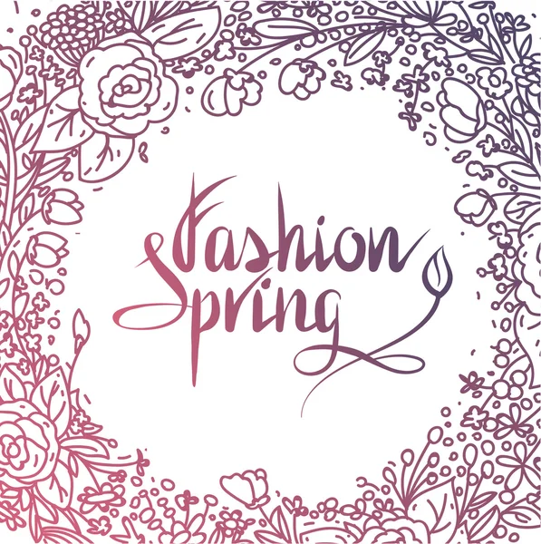 Vector illustration of fashion labels and drawings on fashion, holiday, spring. — Stock Vector