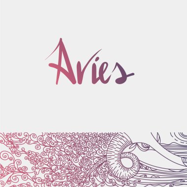 Koç yazarın illüstrasyon burç Vektör illüstrasyon.