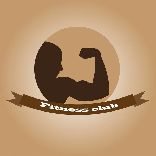 Fitness logo siluetu člověka. Vektorové ilustrace. — Stockový vektor