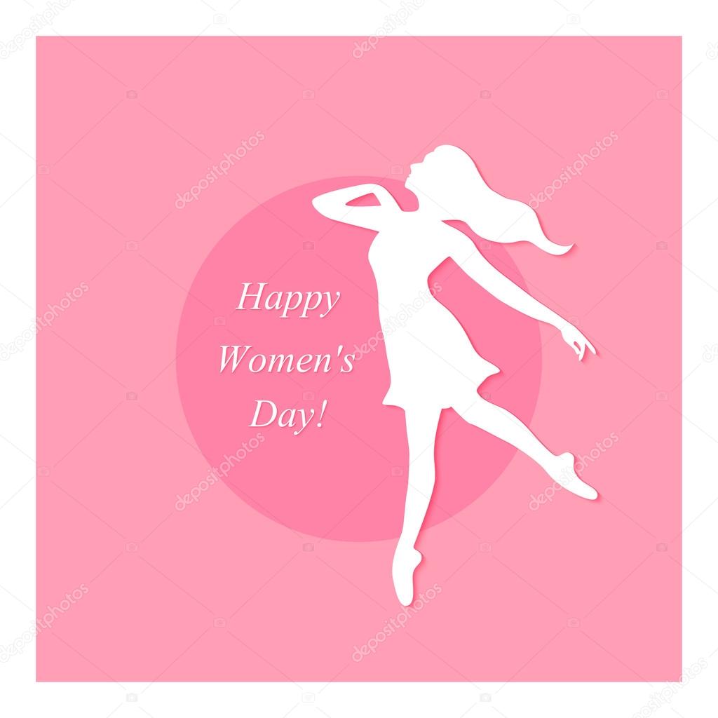 Pink background for Women's Day. — Stock Vector ©
