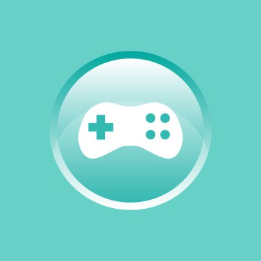 Düz vektör simgesi. Renkli simgeler düğme şeklinde. Oyun çubuğu