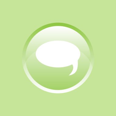 Düz vektör simgesi. Renkli simgeler düğme şeklinde. Konuşma b