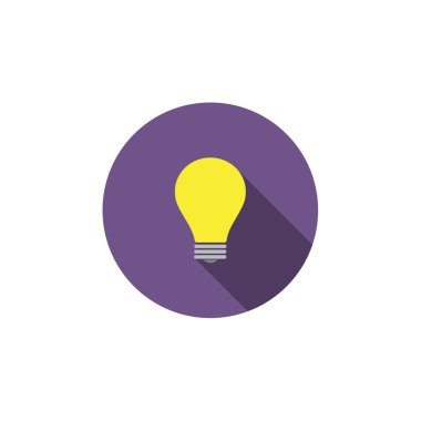 Biz şık renklerde uzun gölge etkisi ile düz vektör simgesi