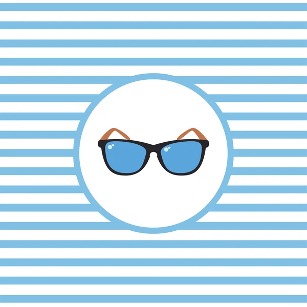 Tema marino. Ilustración vectorial. Gafas de sol . — Archivo Imágenes Vectoriales