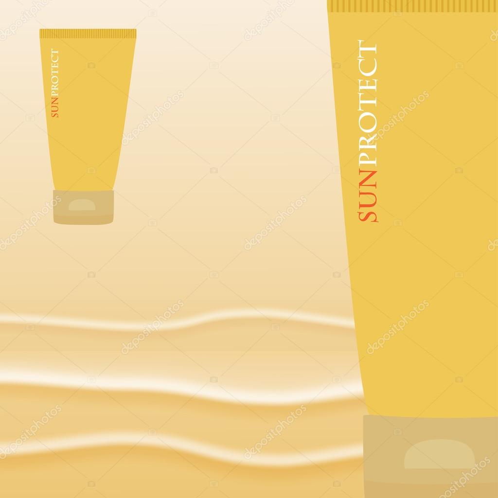 Cosmetic packaging for sun protect spray, suntan oil and other product.