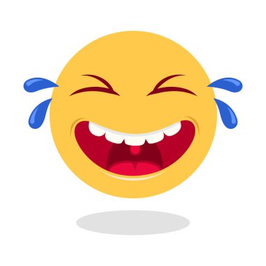 sarı komik gülen ifade vektörü