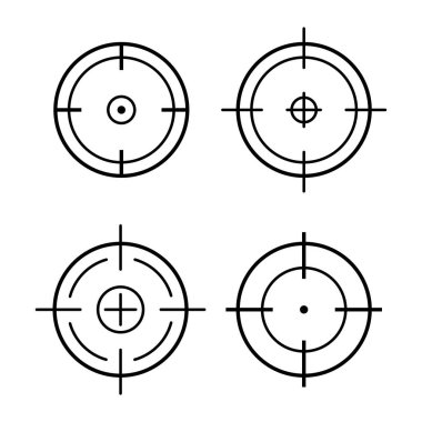 Keskin nişancı vektör hedef simgesi nişan al ve odaklan
