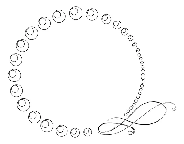 Cirkel och dekorativ ram — Stock vektor