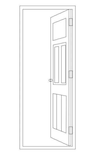 Открытая простая дверь — стоковый вектор