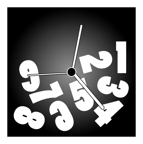 Reloj simple y rectángulo — Vector de stock