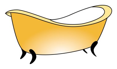 Turuncu ve vintage küvet