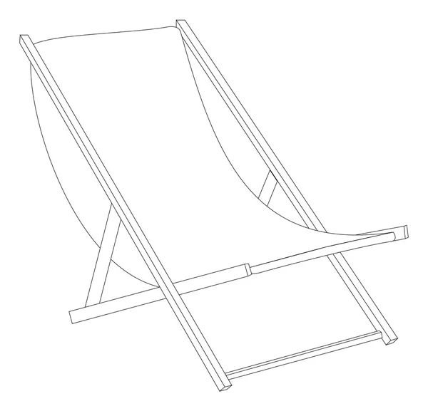 Egyszerű és fekvőfotel beach — Stock Vector