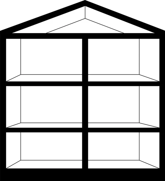 Leerstehendes Haus im Abschnitt — Stockvektor