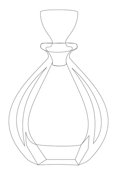Imagen vectorial de una botella de perfume de mujer — Archivo Imágenes Vectoriales