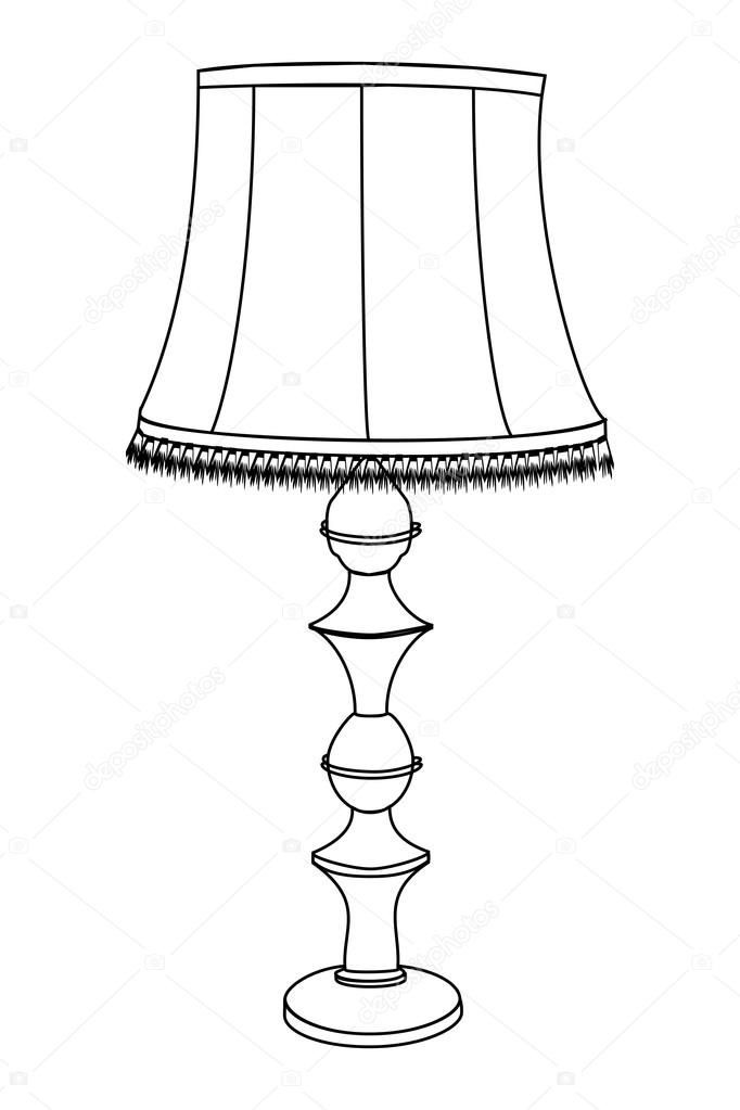 Vector illustration vintage Night Lamp — Stock Vector © prostoliza