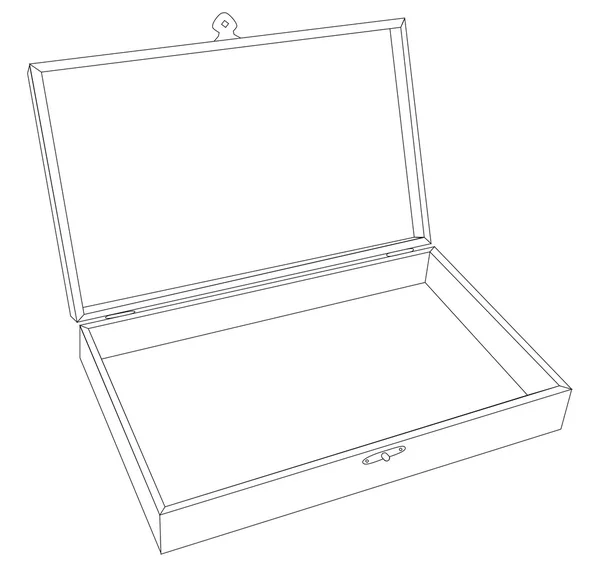 Открытая винтажная коробка — стоковый вектор