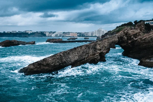 Costa sudoeste da França, Biarritz e mar . — Fotografia de Stock