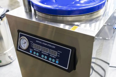 Dikey buhar sterilizatörü, tıbbi sterilizasyon için buhar basıncı otoklavisi, tıbbi temizlik ekipmanları