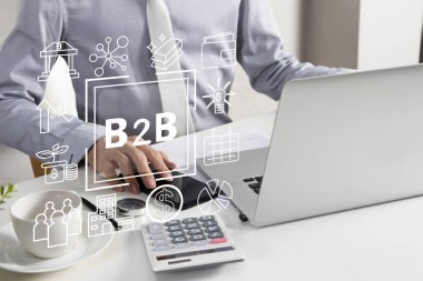 B2B bir iş adamı konseptidir. Şirketten şirket bağlantısına kadar..