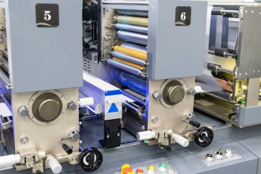 Manufacturing machinery in the carton industry, plastic sheet printing in the packaging industry, color printing in the print media industry.