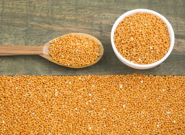 tahta kaşıkla darı