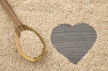 Quinoa tohumları. Sağlıklı gıda