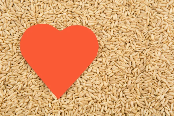 Avena y corazón. concepto de salud — Foto de Stock